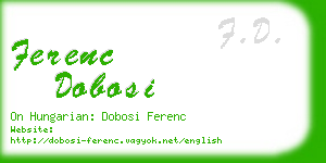 ferenc dobosi business card